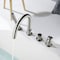 Kibi Circular Deck Mounted Bathtub Faucet with Hand Shower, Brushed Nickle KTF3101BN - alternate 7